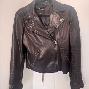 Madewell Dark Leather Moto Jacket